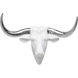 Kare Design - Артикул 32041 Kare Design - Украшение настенное Silver Horn Cow, коллекция Серебряная голова быка