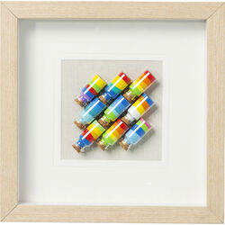 Kare Design - Артикул 61291 Kare Design - Украшение настенное в рамке Rainbow Jars, коллекция Радужные банки